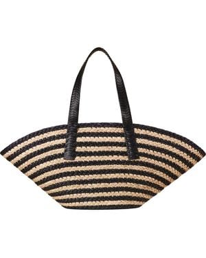 Cesta Collective Large Raffia Taco Tote - Black