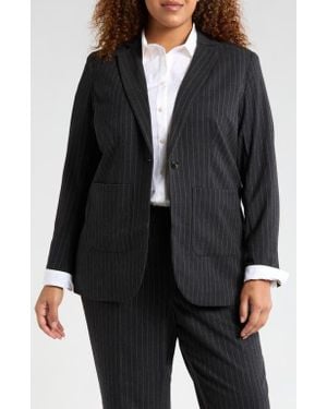 UNIVERSAL STANDARD The Pinstripe Blazer - Black