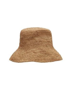 Vitamin A Tulum Straw Bucket Hat - Natural