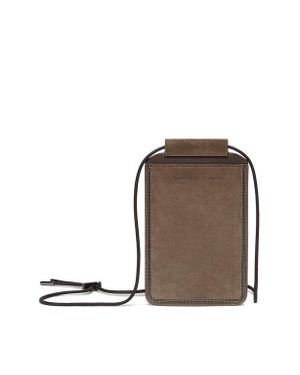iPhone・スマホケース Brunello cucinelli 'Shiny Trim' smartphone holder Phone bag for Woman in Light Brown | Brunello Cucinelli