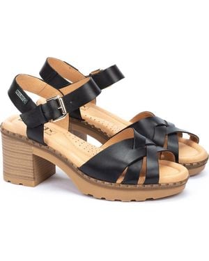 Pikolinos Canarias Block Heel Strappy Sandal - Blue