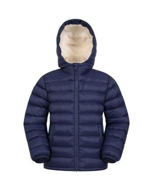 Mountain Warehouse Childrens/Kids Seasons Faux Fur Lined Padded Jacket - Blue