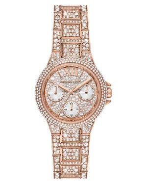 Michael Kors Camille Multifunction Rose Goldtone Stainless Steel Pavé Watch - Multicolor