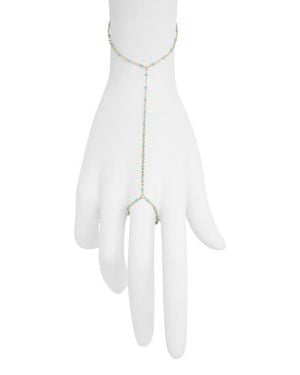Nashelle Iris Bead Hand Chain - White