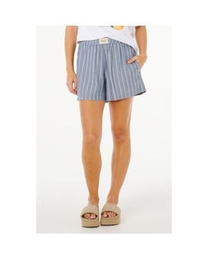 Rip Curl Beach Days Pinstripe Shorts - Blue