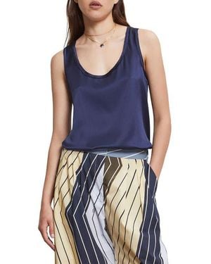 Ottod'Ame Viscose And Silk Top - Blue