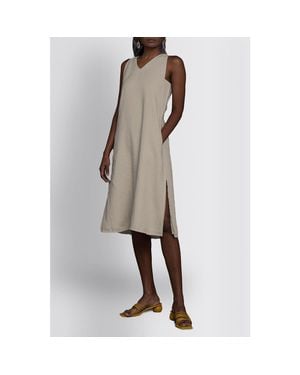 REISTOR V-Neck Straight Dress - Gray