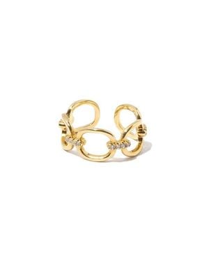 Miranda Frye Kennedy Frozen Link Ring - Metallic