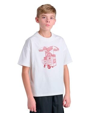 adidas Kids' Shoe Cart Graphic T-Shirt - White