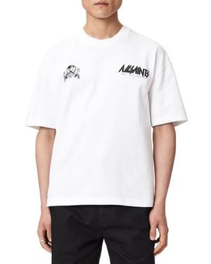 AllSaints Chromium Graphic T-Shirt - White