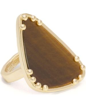 Ramy Brook Cleo Tiger's Eye Statement Ring - Brown