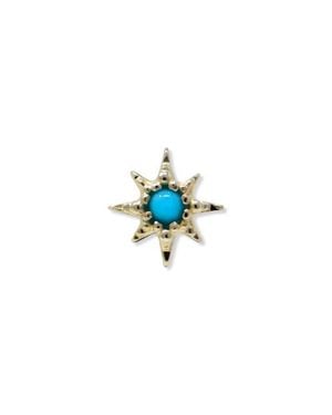 Anzie Micro Starburst Single Stud Earring - Blue
