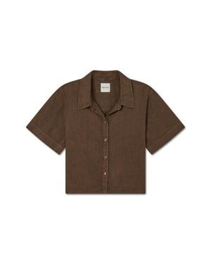 VIR VITA Anais Linen Shirt - Brown