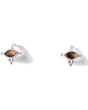 Chan Luu Della Smoky Quartz Stud Earrings - Metallic