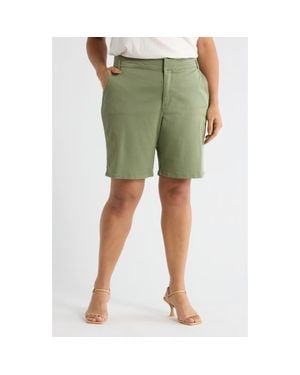 Wit & Wisdom Skyrise High Waist Bermuda Shorts - Green