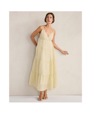 Haven Well Within Ramie Blend Tiered Maxi Dress - Natural