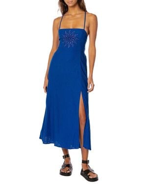 Maaji Remi Embroidered Open Back Cover-Up Sundress - Blue