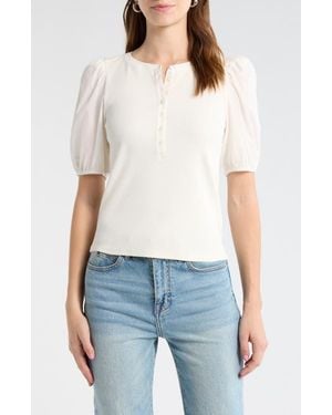 PAIGE Brandy Puff Sleeve Shirt - White