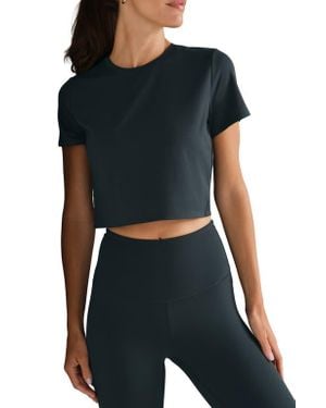 Rhone Serene Crop Performance T-Shirt - Black