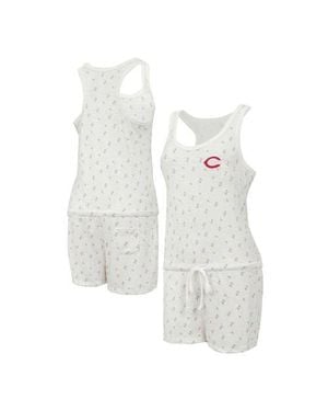 Concepts Sport Cincinnati Reds Gardner Hacci Knit Romper - White