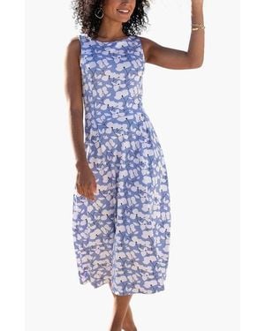 Lascana Sleeveless A-Line Dress - Blue