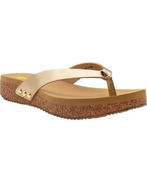 Volatile Reishi Platform Flip Flop - Brown