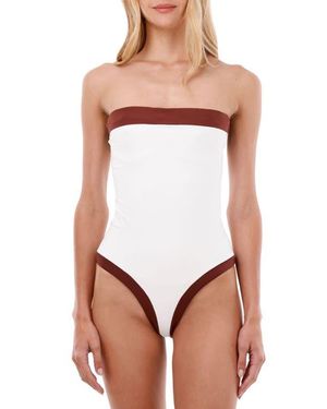 MALAI Lunaria Colorblock One-Piece Swimsuit - White