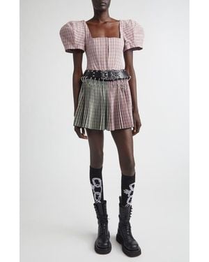 Chopova Lowena Carly Tartan Carabiner Minidress - Multicolor
