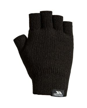Trespass Gender Inclusive Dita Knitted Thinsulate Fingerless Gloves - Black