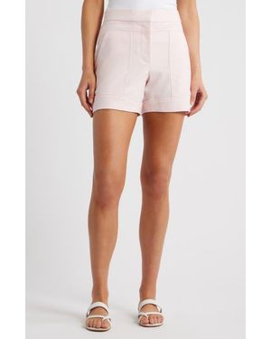Wit & Wisdom Seamed High Waist A-Line Shorts - White