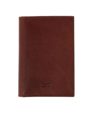 Trafalgar Tennyson Bi-Fold Id Window Leather Card Case - Brown