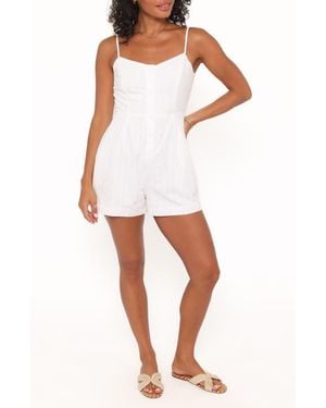 Petal & Pup Reesa Pointelle Romper - White