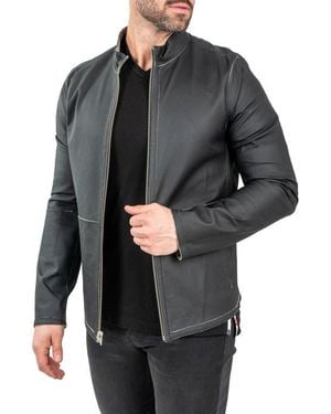 Maceoo Reversible Leather Jacket - Black