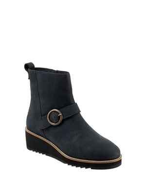 Softwalk Westland Platform Wedge Bootie - Black