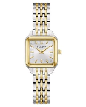 Bulova Classic Sutton Square Two-Tone Bracelet Watch, 23Mm - Metallic