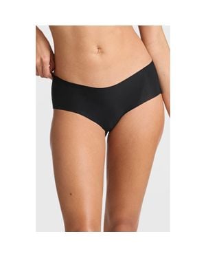 Commando Invisible Seamless Rib Bikini Briefs - Black