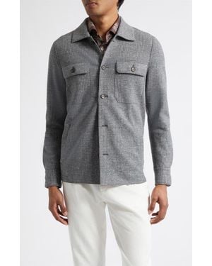 Eleventy Slim Fit Overshirt - Gray