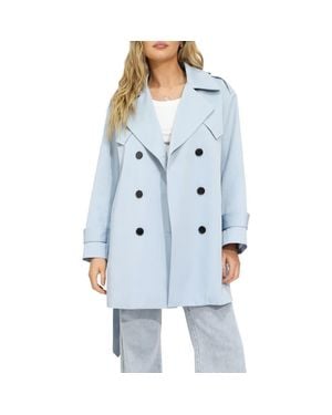 Belle & Bloom Whispers Of Verona Trench Coat - Blue