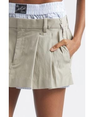 Alexander Wang Prestyled Pleated Miniskort - White