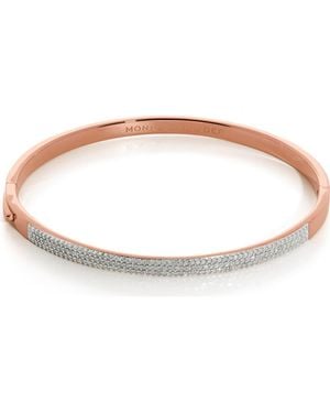 Monica Vinader Essential Pavé Diamond Bangle - Metallic