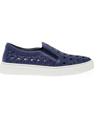 Madison Maison Leather Woven Sneaker - Blue