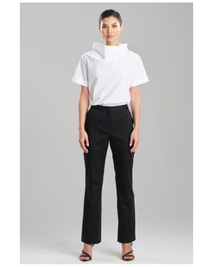 Natori Cotton Chino Front Zip Pant - White