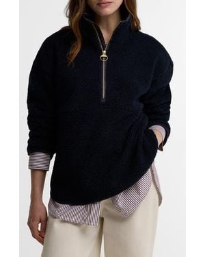 Barbour Merys Quarter Zip Fleece Pullover - Black