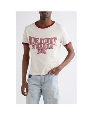Acne Studios Eram College Logo Ringer Graphic T-Shirt - Multicolor