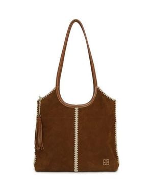 Belle & Bloom Back To Friends Suede Shopper - Brown