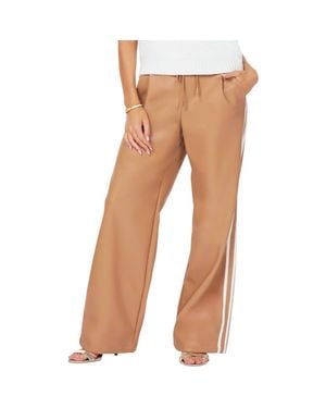 Bishop + Young Faux Leather Track Pant - Brown