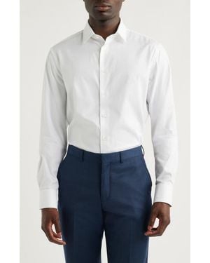 Canali Regular Fit Dress Shirt - White