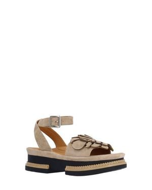 L'amour Des Pieds Alaric Ankle Strap Platform Sandal - White