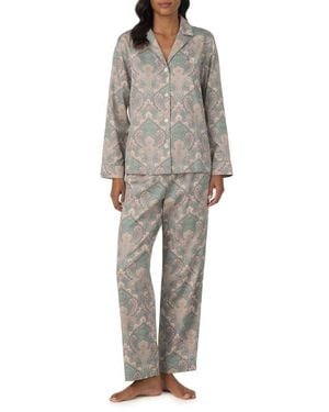 Ralph Lauren Printed Cotton & Viscose Pajamas - Gray