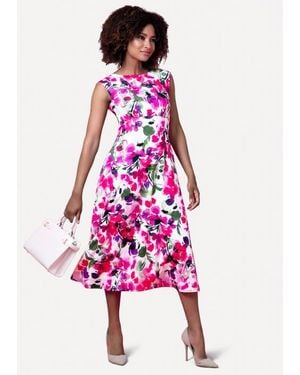 Alie Street London Luna Boat Neck Sleeveless Midi Dress - Pink